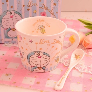 Cốc Sứ 300ML Kèm Thìa Doremon Doraemon