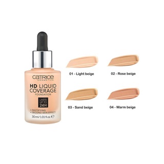 Kem nền Catrice HD Liquid Coverage 30ml Đức