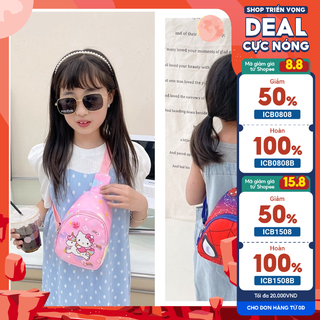 Túi nhỏ đeo chéo Hello Kitty, người nhện Spider mancho bé