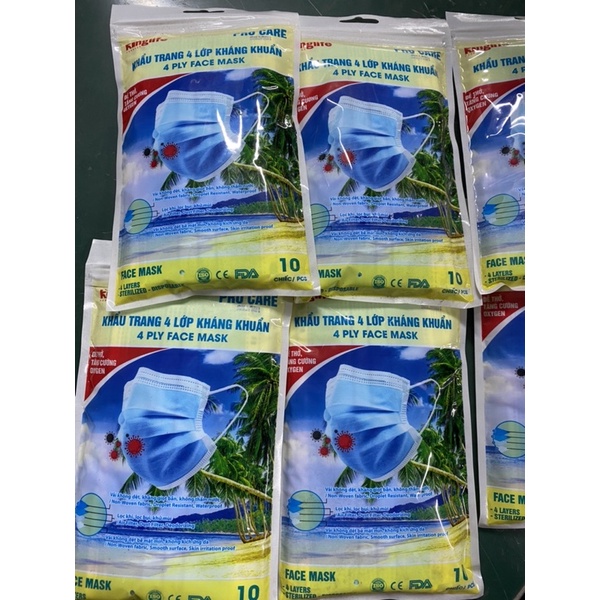 khẩu trang 4lớp kháng khuẩn