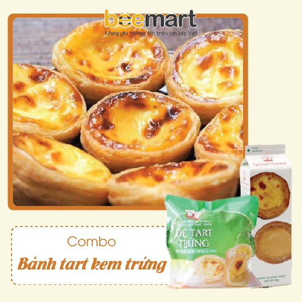 Combo đế bánh tart trứng và kem trứng