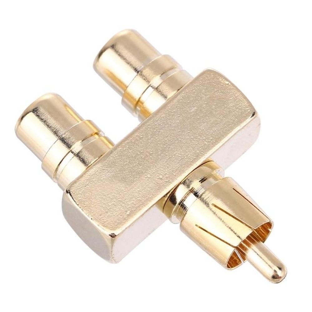 Aaron1 Đầu Chia Cổng Rca 1 Đầu Cắm Sang 2 Lỗ Cắm Av Bằng Đồng Nhiều Màu