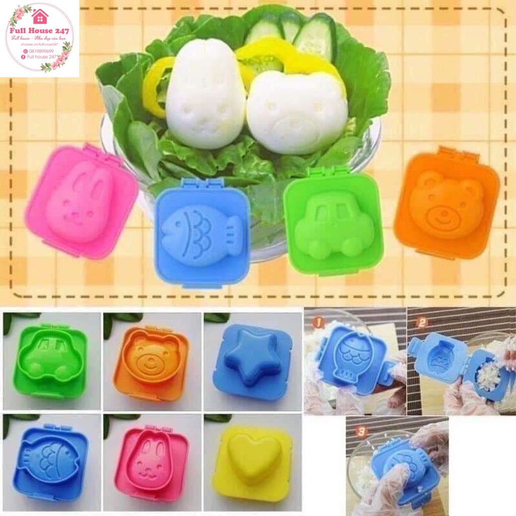 Bộ 6 khuôn cơm bento Nhật Bản tạo hình thức ăn ngộ nghĩnh cho bé ăn dặm