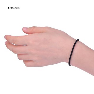 Set 100 dây thun cột tóc màu đen trơn đơn giản cá tính 4cm