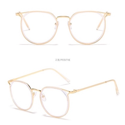 Mắt kính chống bức xạ gọng lớn phong cách cổ điển độ cận 100/200/300/400 nhiều màu sắc