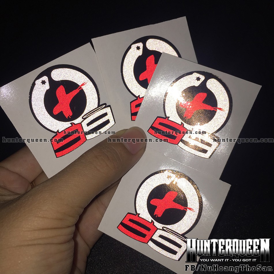 Combo 4 logo hình dán Lorenzo 99 phản quang [3x4cm]. Decal cao cấp chống nước, tem dán trang trí nón bảo hiểm