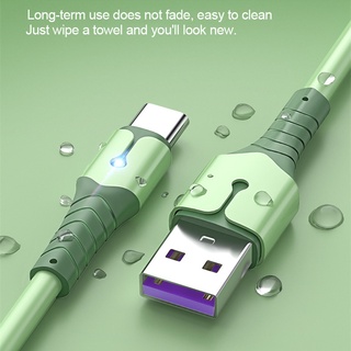 Mới Dây Cáp Sạc Nhanh 5a Micro Usb Type C Có Đèn Chỉ Báo Cho Apple Android