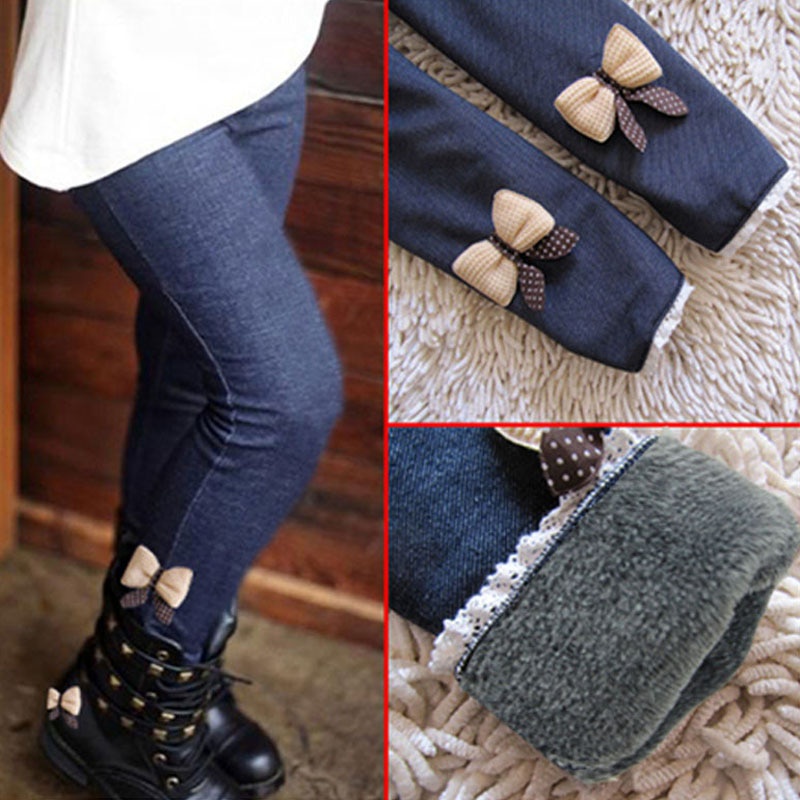 Quần Legging Đính Nơ Cho Bé Gái