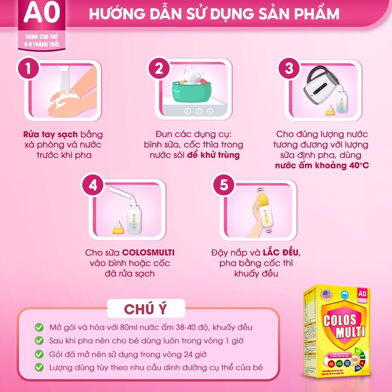Mama sữa non colos multi A0 350g 25 gói