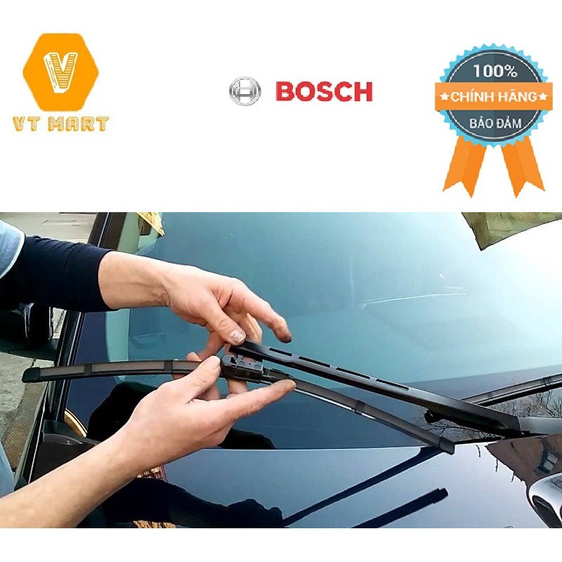 Bộ 2 Gạt mưa cao cấp{ BOSCH AEROTWIN} Chính Hãng Cho xe [KIAMONING] 16”và 22” tương đương với chiều dài 400mm và 550mm