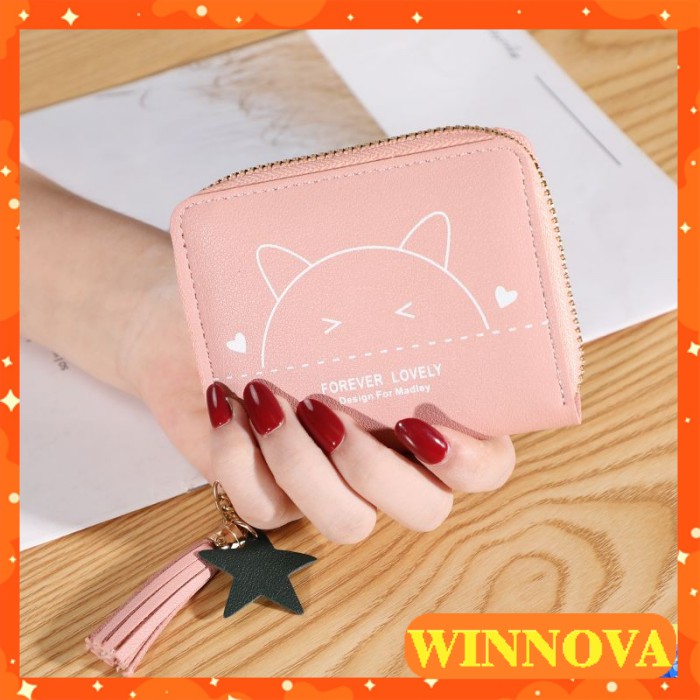 Ví nữ mini cao cấp ngắn cute nhỏ gọn bỏ túi thời trang giá rẻ WINNOVA AV7