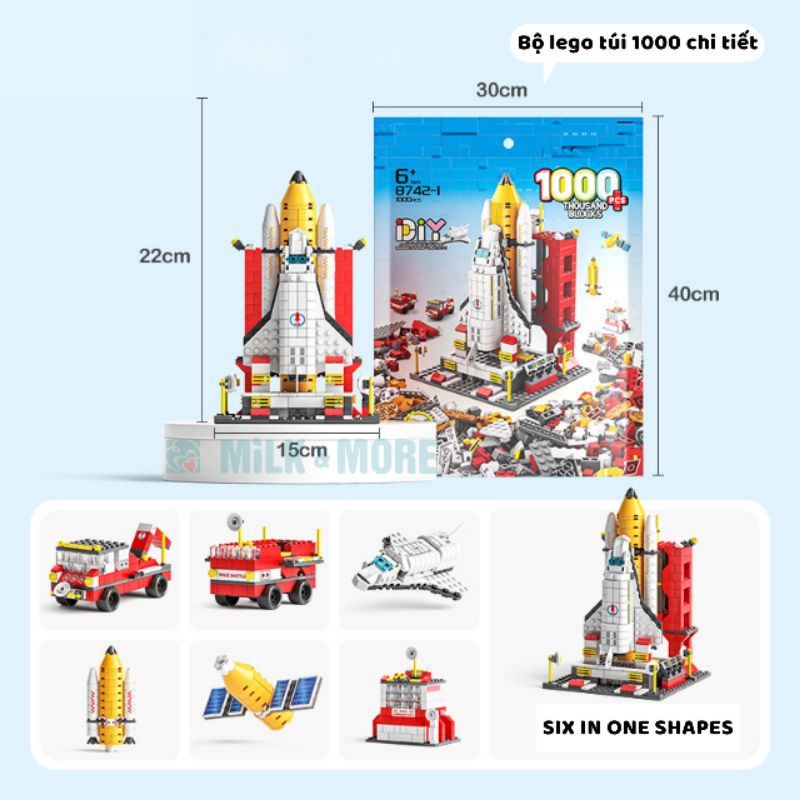 Bộ Lego mô hình xe tăng 1000 chi tiết