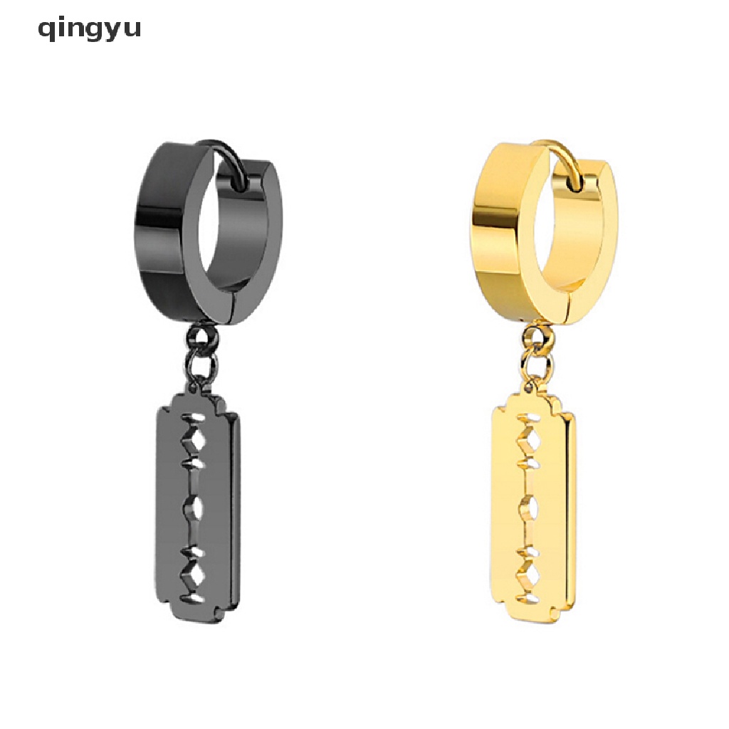 Bông Tai Dáng Dài Hình Lưỡi Dao Bằng Thép Không Gỉ Cá Tính Cho Nam