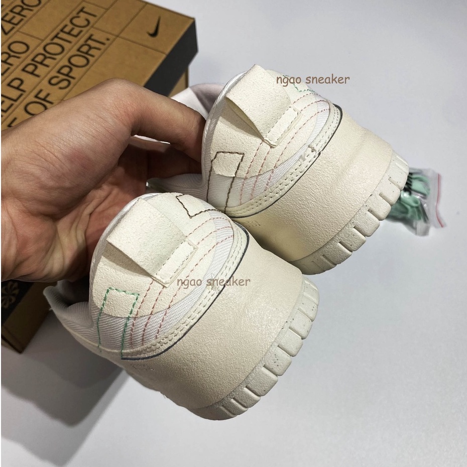 Giày SB Dunk Low Disrupt 2 Pale Ivory màu kem - Bản cao cấp Fullbox và phụ kiện