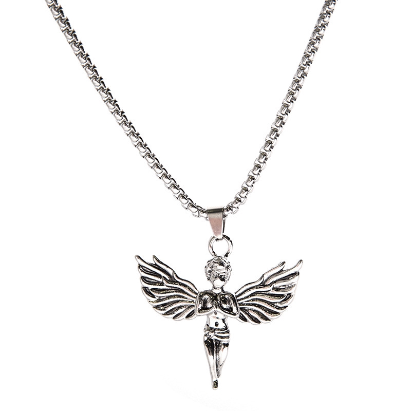 Dây Chuyền Mặt Đôi Cánh Thiên Thần Phong Cách Hip Hop | BigBuy360 - bigbuy360.vn