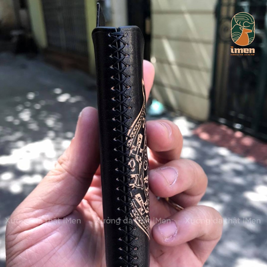 Bao da Nokia 8800 handmade hình trống đồng - Bảo hành 12 tháng