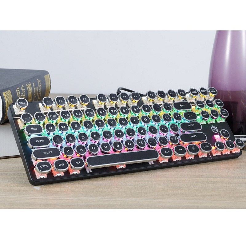 Bàn Phím Cơ E917 black Gaming - Led xuyên phím