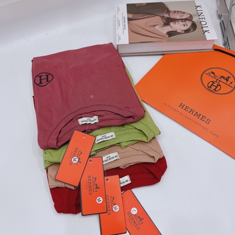 APN93 -  ÁO PULL CỘC TAY THÊU CHỮ H 4 MÀU CHO NỮ