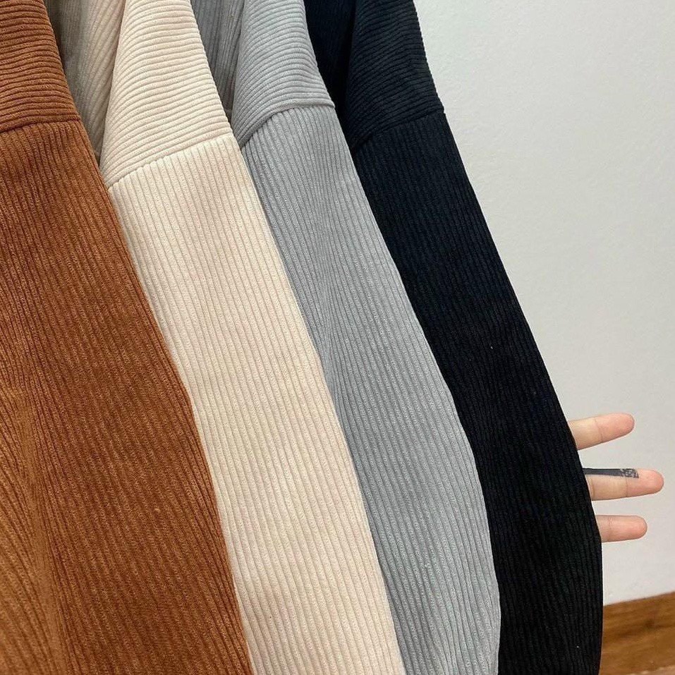 Áo Sơmi nhung Tăm vintage Unisex nam nữ,áo nhung tăm chất đẹp thoáng mát.