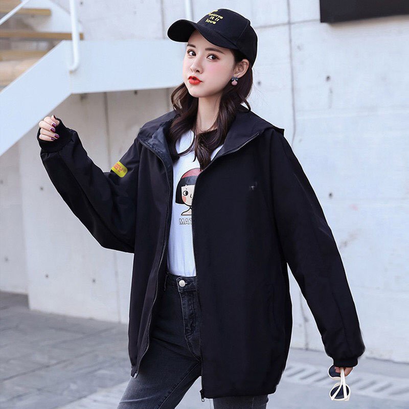 Áo Khoác Dù Nam Nữ Hình Cá Sấu Vải Dày 2 Lớp Chất Lượng Có Nón - Áo gió chống nắng form rộng khóa kéo túi M22