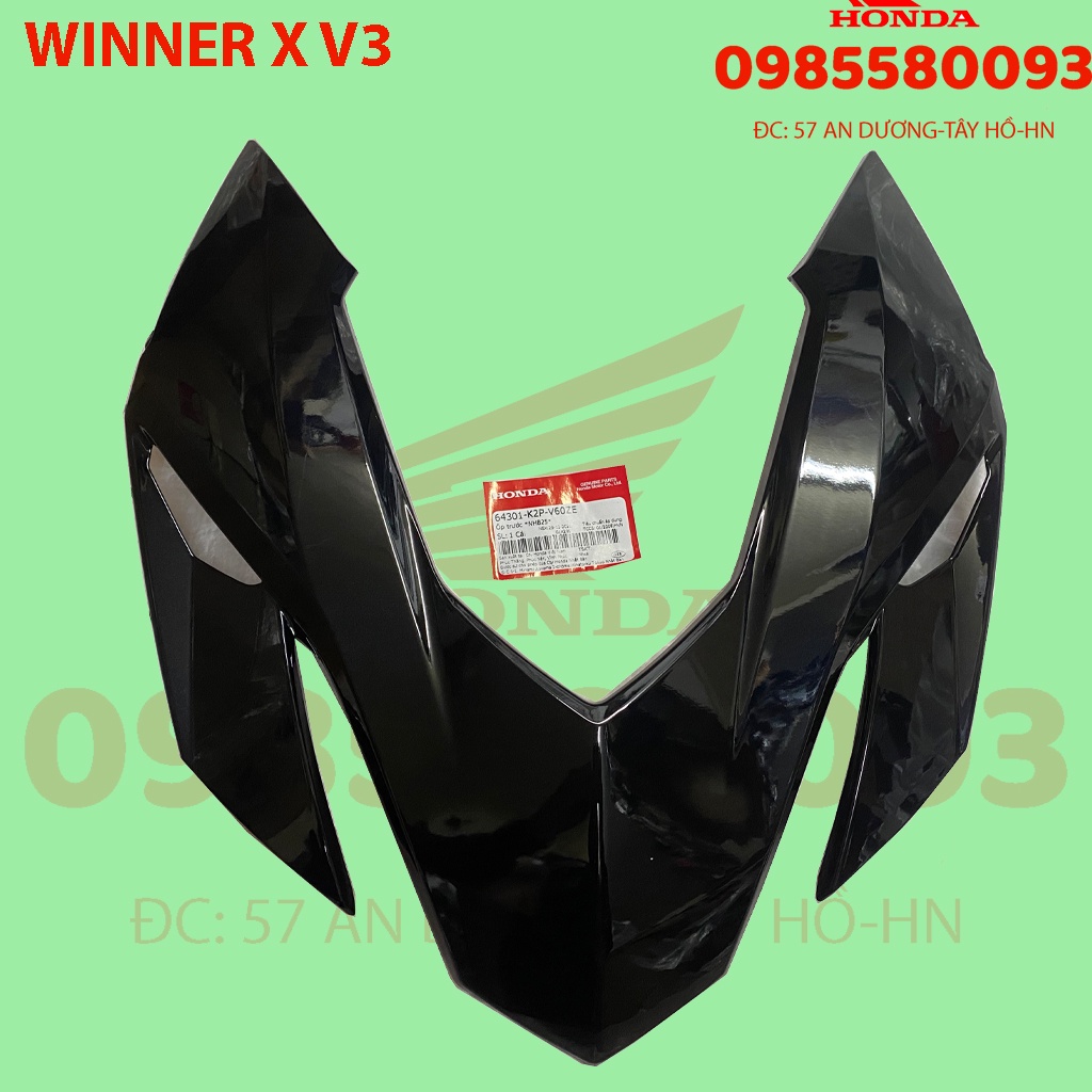 DÀN ÁO WINNER X V3 2022, MÀU ĐEN BÓNG CHÍNH HÃNG HONDA