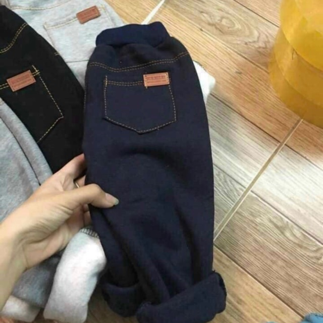 Quần nỉ giả bò cho bé