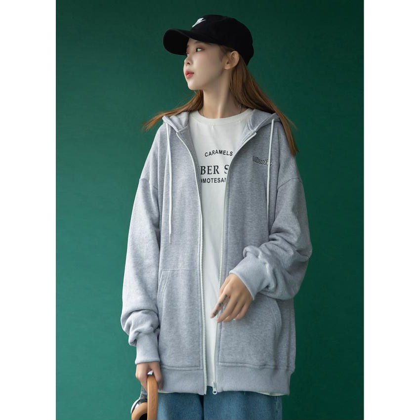 XẢ HÀNG Áo khoác hoodie nữ form rộng có dây kéo 4YOUNG FASHION ubui | BigBuy360 - bigbuy360.vn