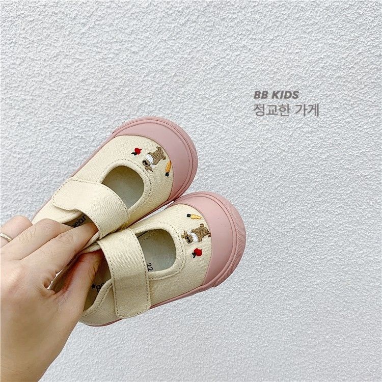 Giày Lười Vải Canvas Đế Mềm Nhẹ Thoải Mái Thời Trang Mùa Xuân Cho Bé Gái