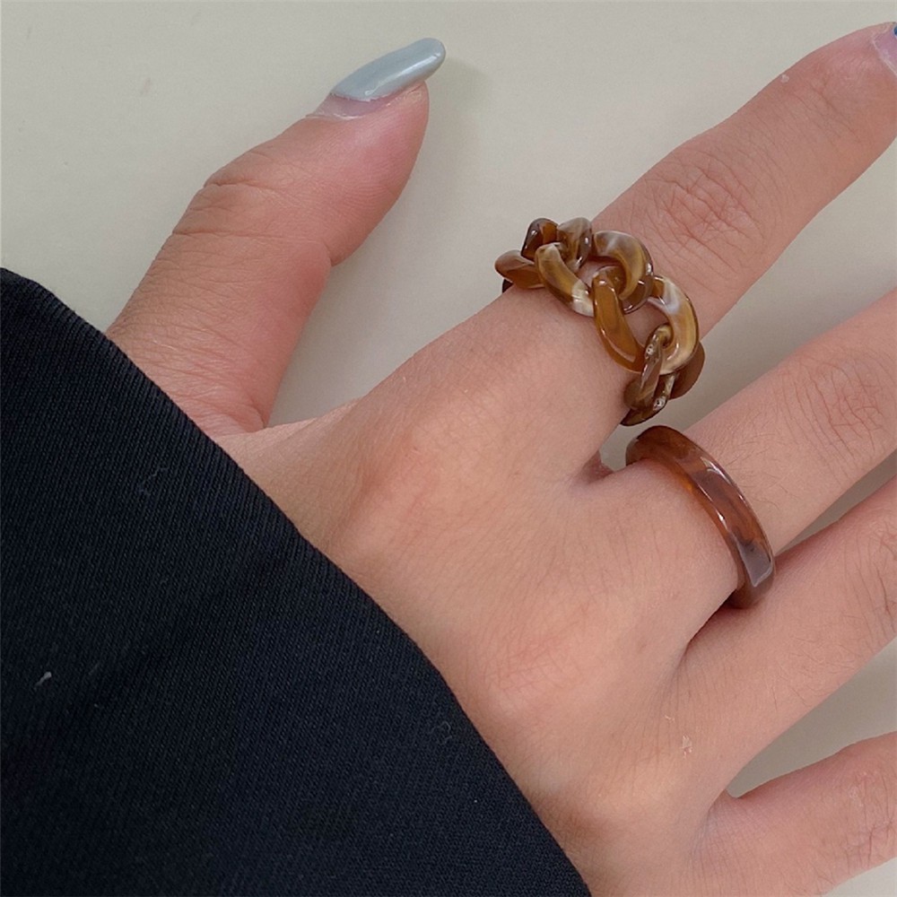 Bộ 2 Nhẫn Đính Đá Sang Trọng Phong Cách Cổ Điển C57