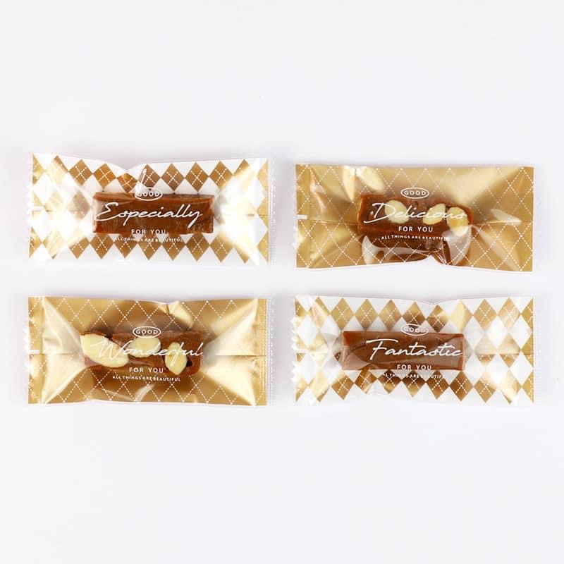 set 100 vỏ túi kẹo nougat kt 4x9cm