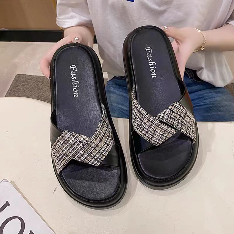 Dép bánh mì đế cao Dép đi biển Dép Đi Biển Thời Trang Mùa Hè Dành Cho Nữ