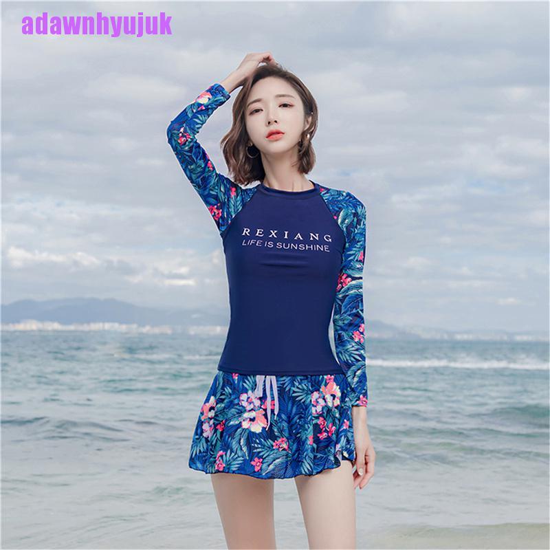 Bộ Đồ Bơi Hai Mảnh Tay Dài Chống Nắng Phong Cách Thể Thao Cho Nữ | BigBuy360 - bigbuy360.vn