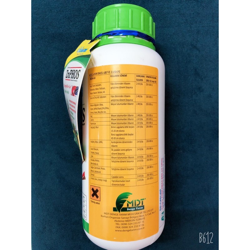 ÁO GIÁP KẼM - ZN PHOS - CÔNG NGHỆ KẼM - LÂN - Chai 500ml