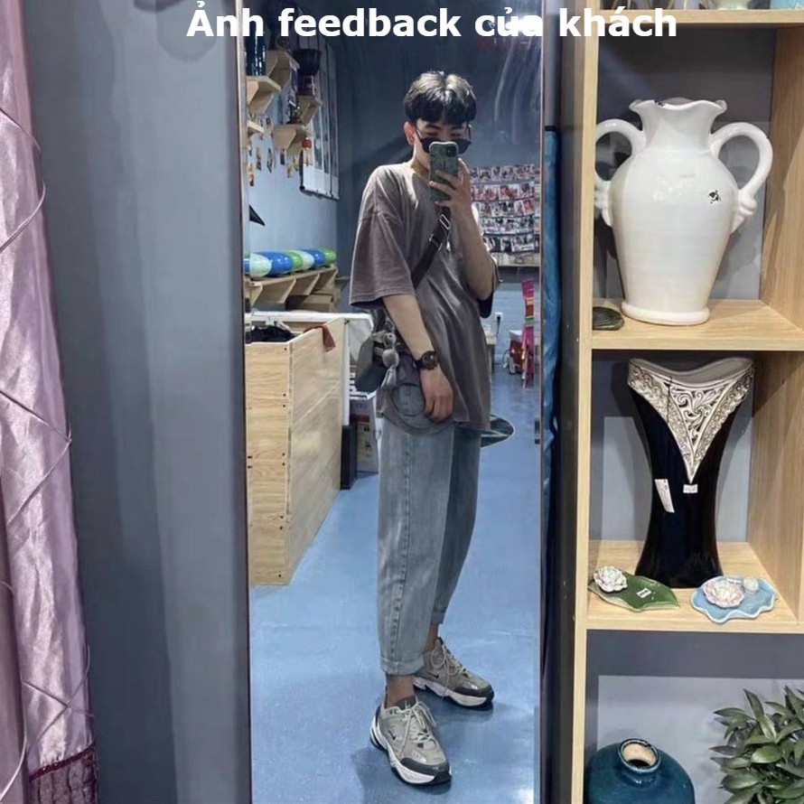 Quần jeans nam nữ rách gối , ống rộng , dáng baggy suông không phai màu phong cách Hàn Quốc | BigBuy360 - bigbuy360.vn