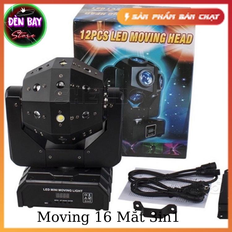 Đèn Moving 16 Mắt 3in1 Laser Dùng Cho Phòng Bay, Bar, Sân Khấu, Cảm biến nhạc