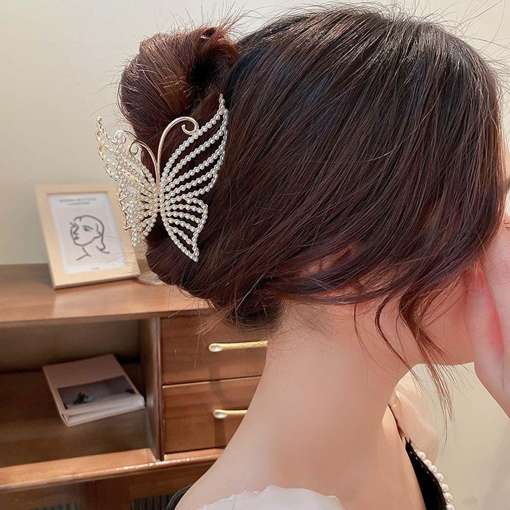 NICKOLAS Kẹp Tóc Bướm Đính Đá Ngọt Ngào Cho Nữ