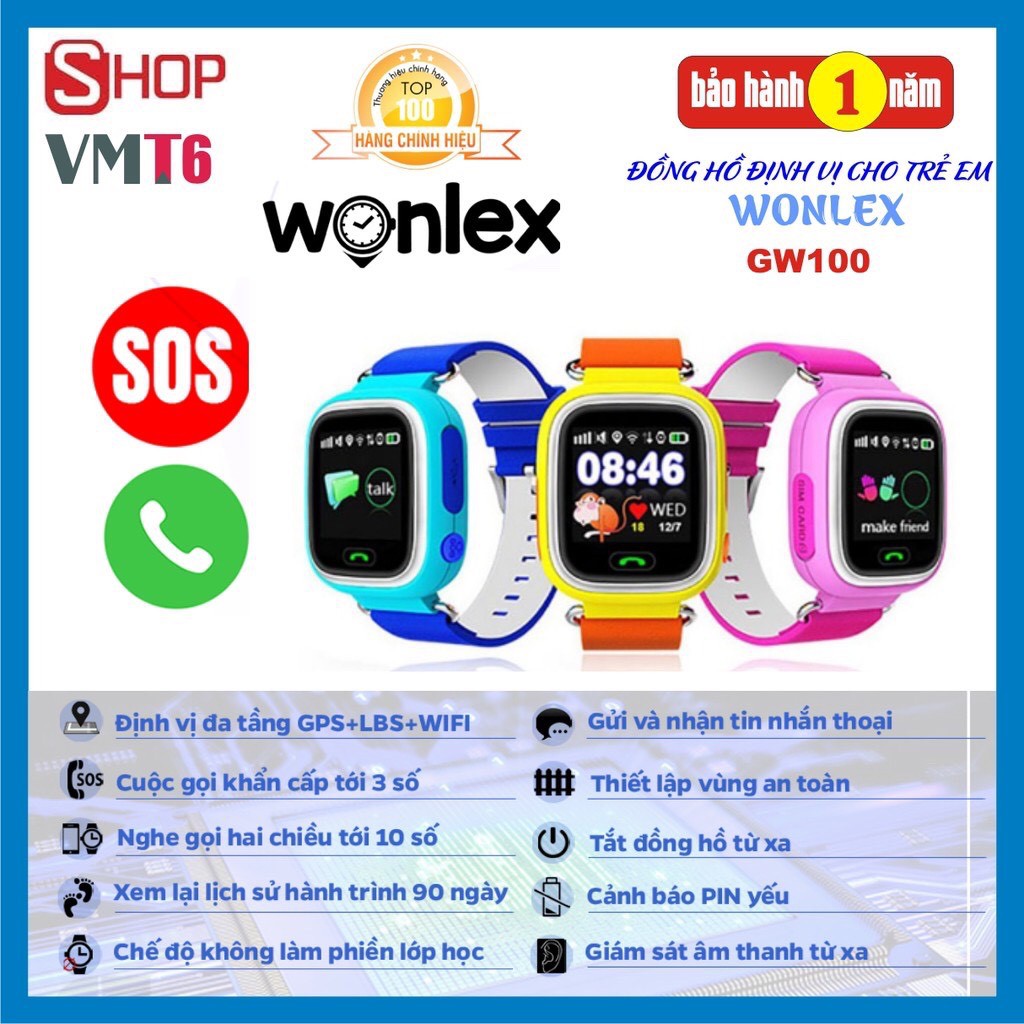 Đồng hồ Định Vị GPS Chính Hãng Wonlex Chống nước, Gọi điện, Gửi tin nhắn, App quản lý t