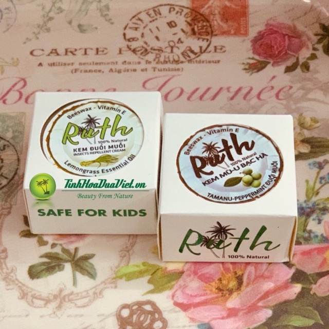 [Set2] Kem muỗi đốt cho bé - Kem đuổi muỗi Coco Secret Mù U Bạc Hà và sả chanh