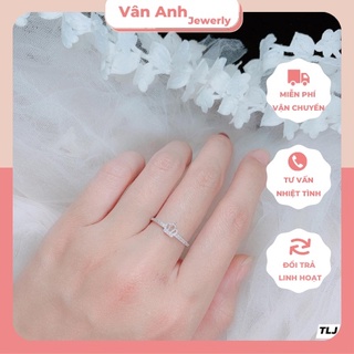 Nhẫn bạc nữ vương miện đính đá VANNA Nhẫn bạc 925 mạ vàng cao cấP