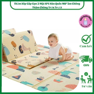Thảm xốp gấp gọn 2 mặt xpe hàn quốc m8*2m chống thấm chống trơn trượt