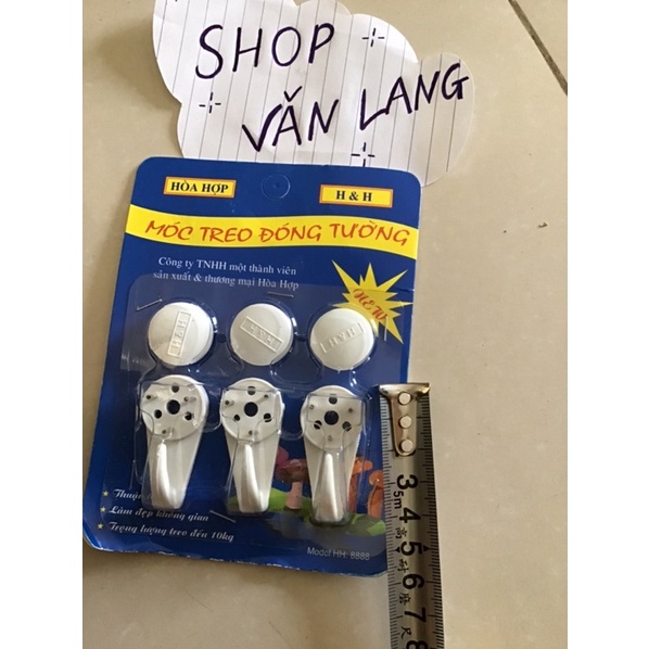 Vỉ 3 chiếc móc 3 đinh đóng tường loại to