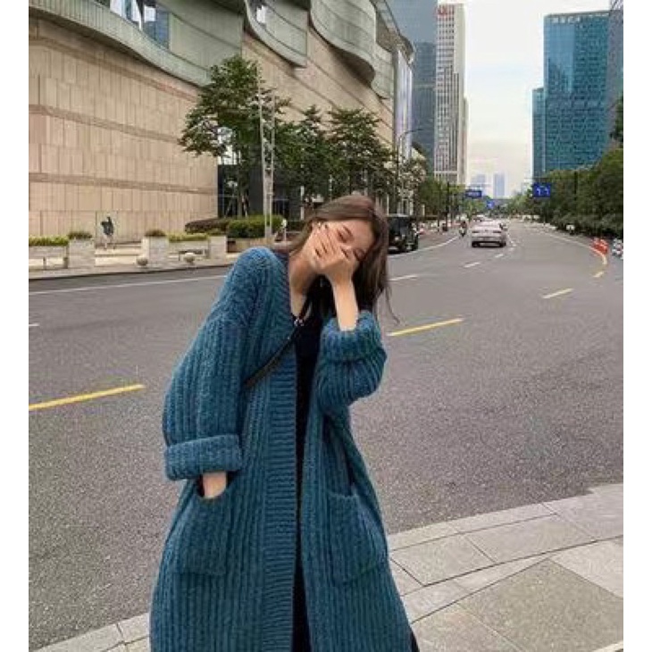 Cardigan len dáng dài -Kèm ảnh thật