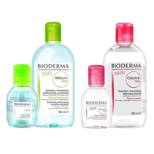 Nước tẩy trang Bioderma làm sạch dịu nhẹ 500ml, tẩy trang Bioderma cho mọi loại da MANEKI