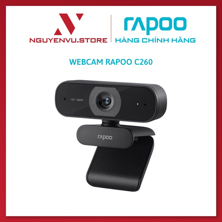 Webcam Rapoo C260 FullHD 1080p Hàng Chính Hãng