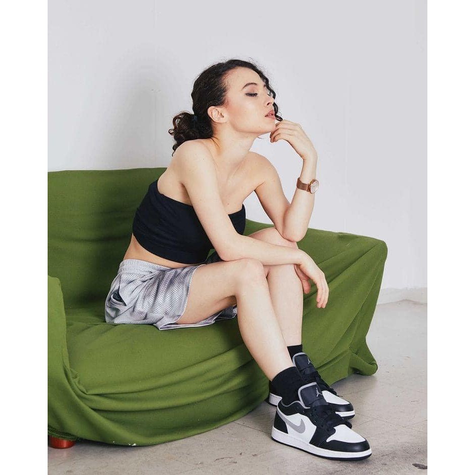 Giày Nike Jordan 1 Low Smoke Grey Chính Hãng 🔴SIMPLE SNEAKER🔴 Air Jordan 1 Shadow Toe Cổ Thấp Màu Xám Đen