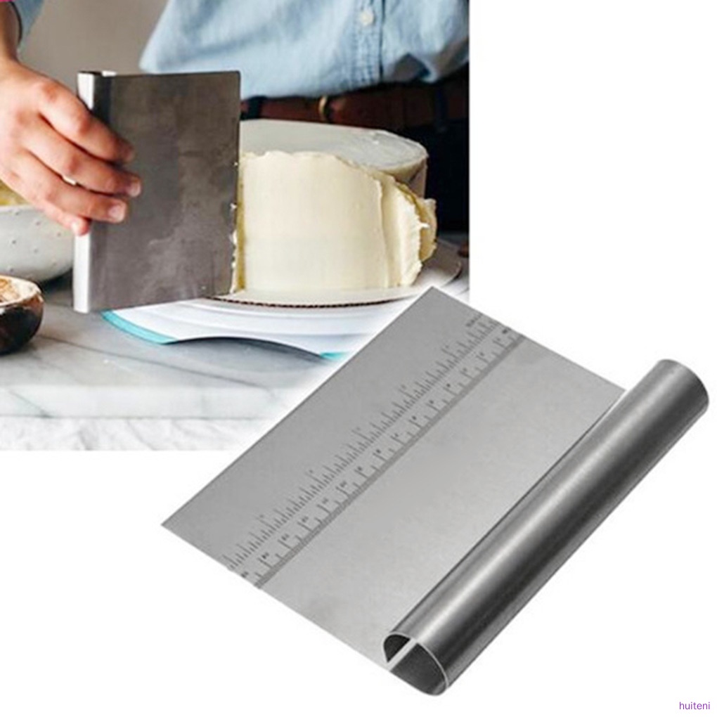 Dụng Cụ Cạo Bột Làm Bánh Bằng Thép Không Gỉ Có Thước Đo