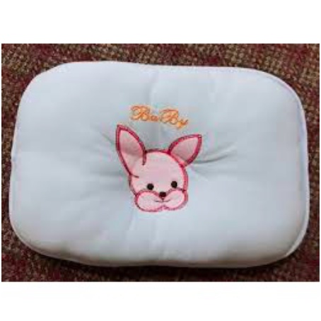 Gối lõm chống bẹp đầu cho bé, gối lõm in hình, 100% cotton
