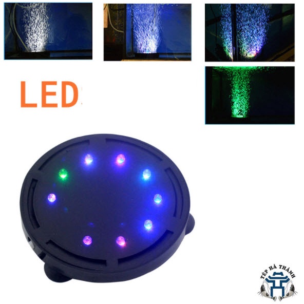 Đèn Led Tròn - Đĩa Sủi Khí Nhiều Màu Sắc Trang Trí Bể Cá Cảnh