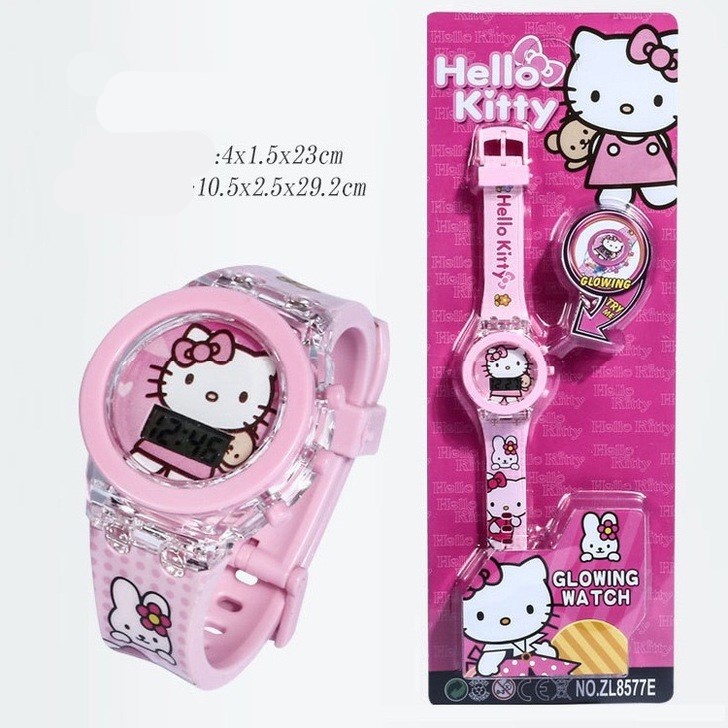 [Hàng sẵn] Đồng hồ điện tử chính hãng Disney có đèn LED - nhiều mẫu trong phim The Avengers - Elsa - Anna - Hello Kitty