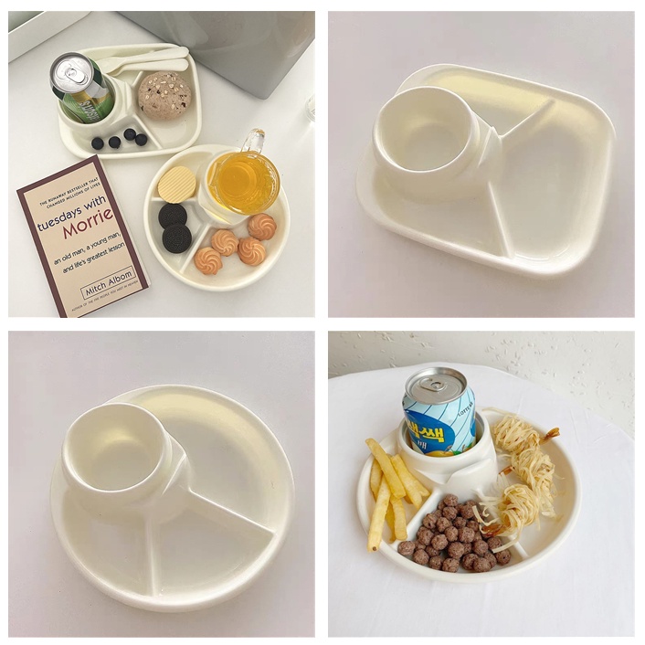 1 Dĩa Đựng Thức Ăn Vặt/Trái Cây/Thức Ăn Sáng Sáng Tạo Cho Học Sinh